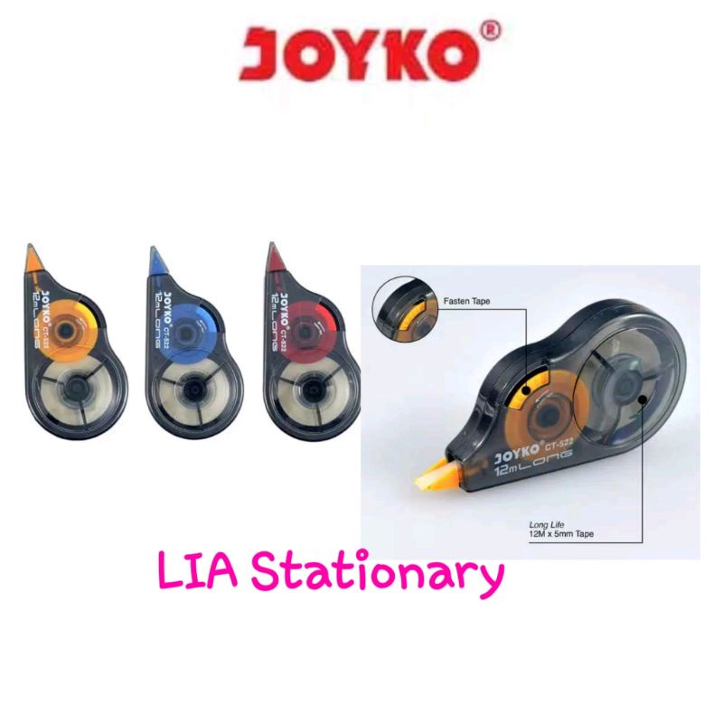 

Tip-ex Roll / Correction Tape / Tip Ex Kertas Joyko CT-522 12m