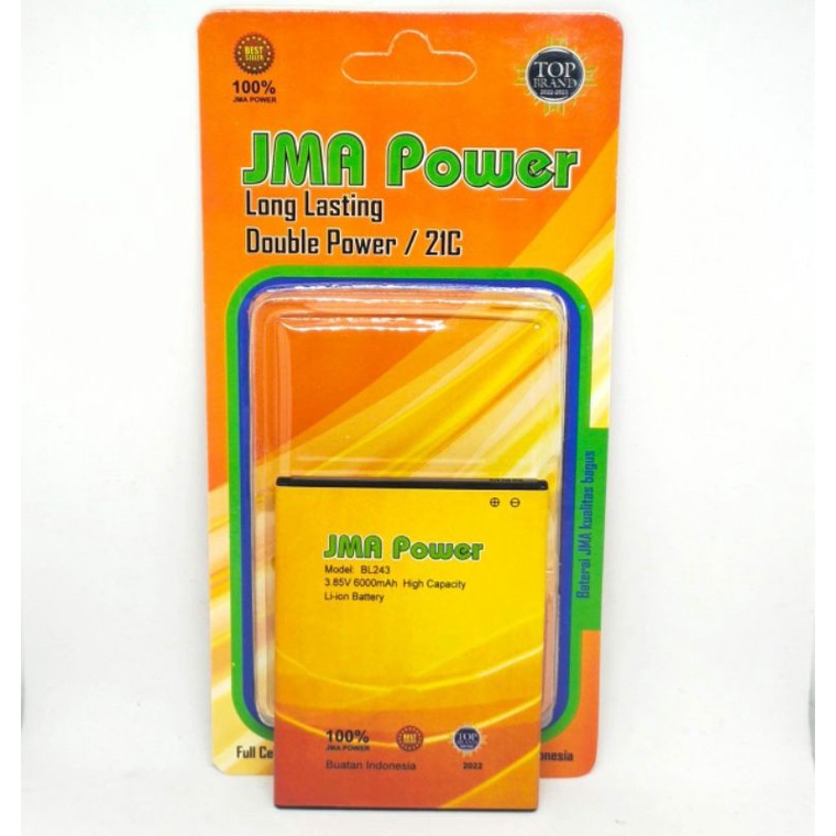 Baterai JMA Power Double Power Original For Lenovo BL-243 A7000 A7000 Plus A7700