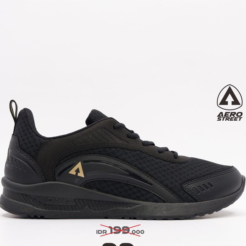 Sepatu Sneakers Casual Sport Sekolah Pria Wanita Aero Street - Aerostreet 35-42 Leopard Hitam Emas
