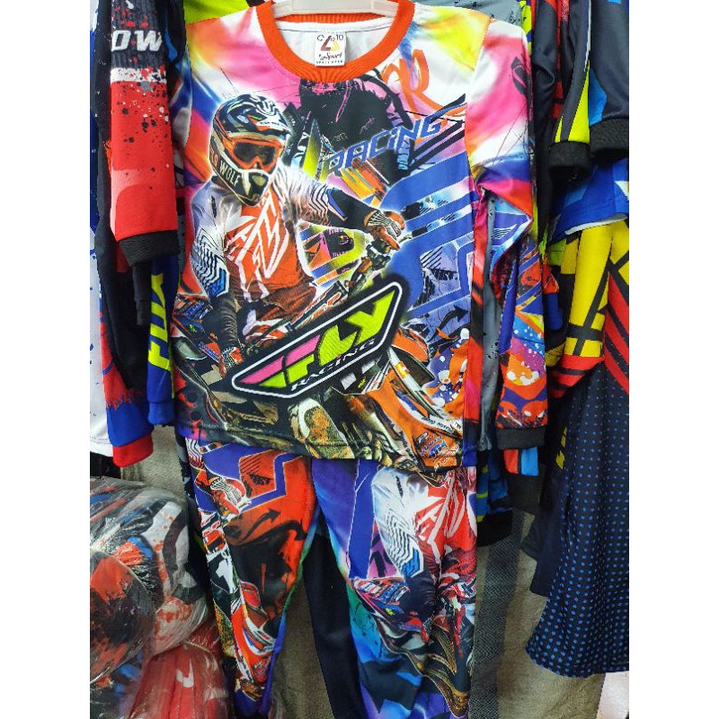 SETELAN BAJU/KAOS ANAK MOTOCROSS BALAP / MOTOR RACING KIDS MURAH