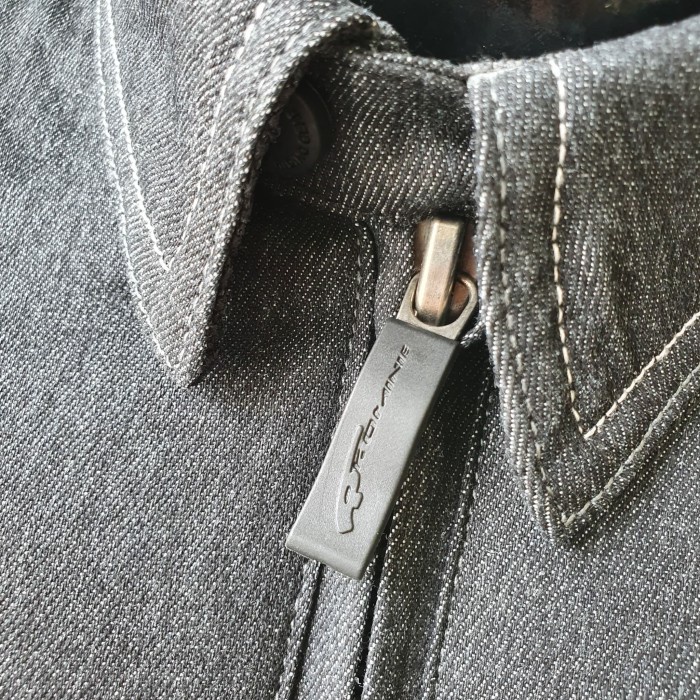 MOTOR-JAKET- JAKET KOMINE JK 006 JACKET VINTAGE JEANS DENIM JK006 MESH RIDING - HITAM -JAKET-MOTOR.