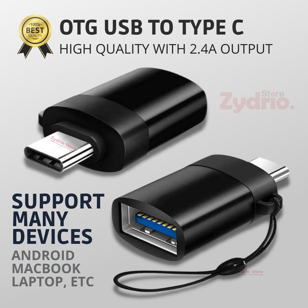 Adapter Konektor OTG USB to Type C Fast and High Quality / OTG Tipe C