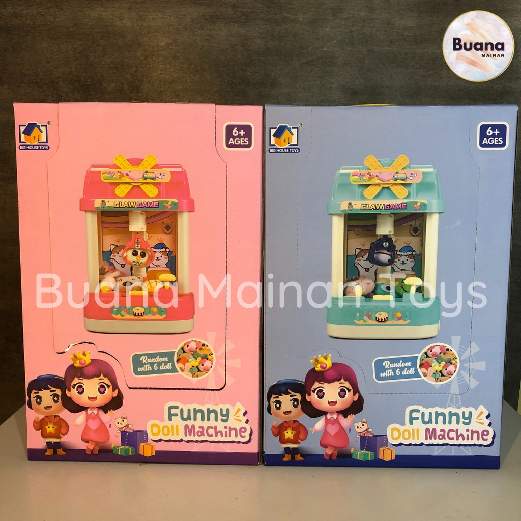 Mesin Boneka Capit FUNNY FUN CLAW DOLL GAME Mainan Edukasi Lucu Anak Cewek Perempuan