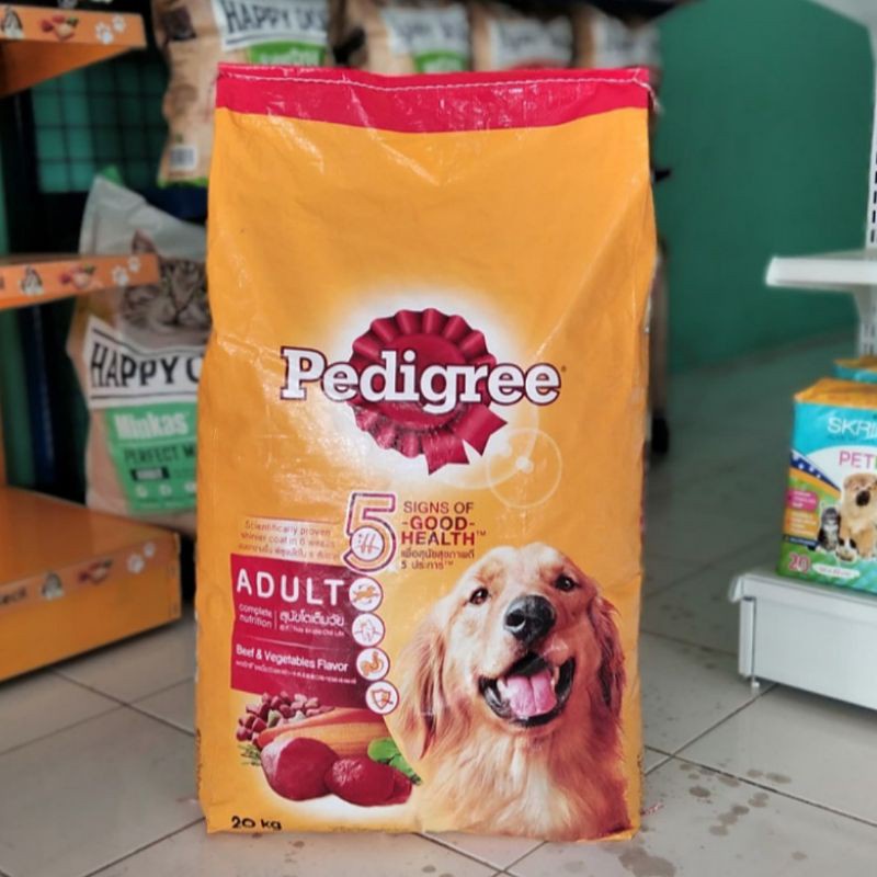 Makanan Anjing Dog Food Pedigree Adult Beef &amp; Vegetables 20kg / Dog food 20 kg gojek grab