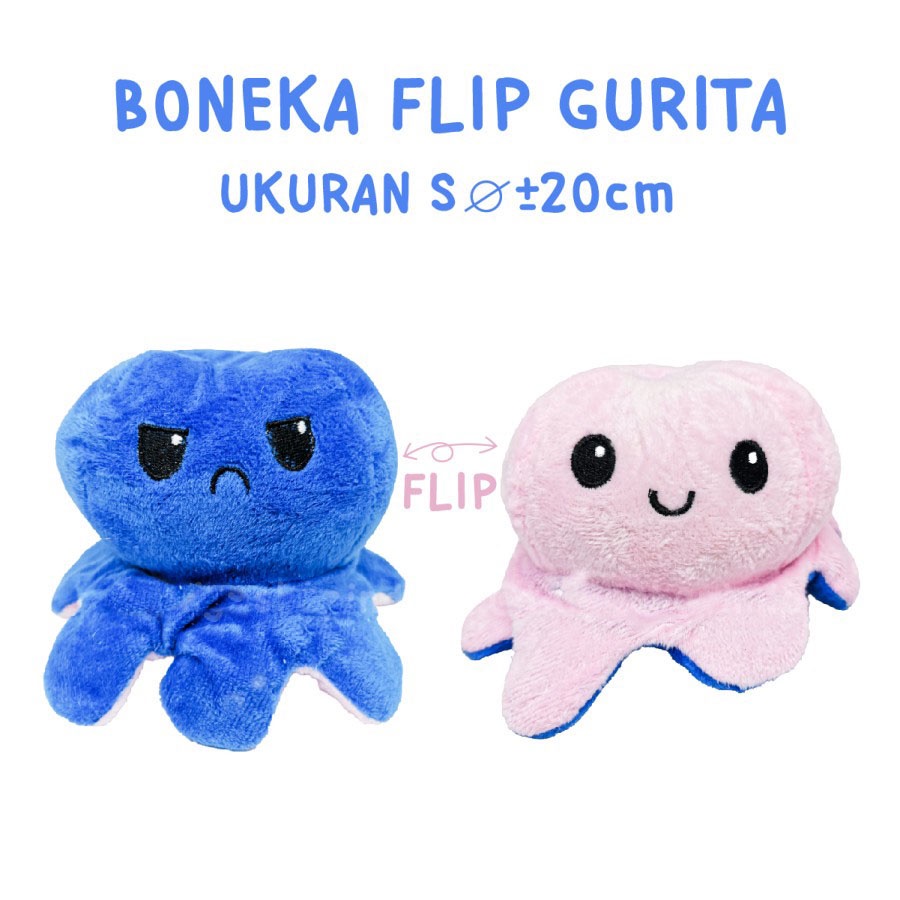 Boneka Flip Gurita Cumi Octopus Doll Bolak Balik Viral TikTok 2 Warna boneka gurita boneka tiktok