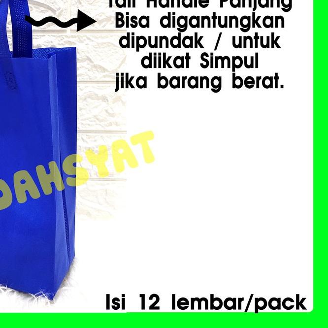 

Tas Spunbond Goodie Bag Non Wooven Handle Lipat Samping 38x45+10 (isi 12lembar/Lusin) Tas Sembako Besar PALING MURAH