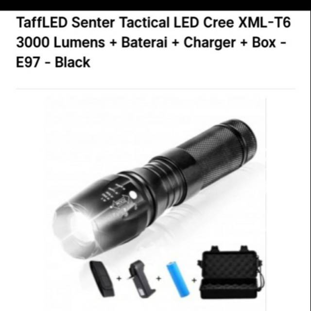 Taffled lampu senter sepeda