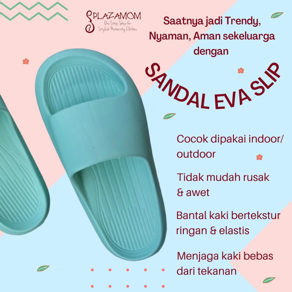 sandal EVA karet WANITA DEWASA keluarga family strap SLIP selop sendal slippers ringan nyaman anti slip awet kualitas premium untuk outdoor indoor