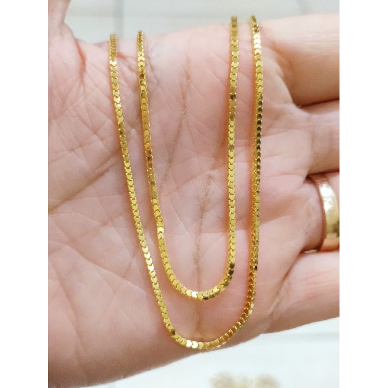 KALUNG ANAK MILANO KECIL ( PERAK 925 ) LAPIS EMAS 24K