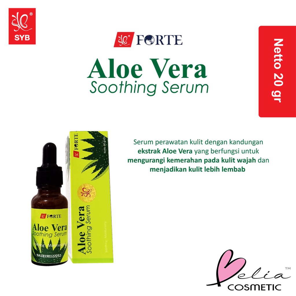 ❤ BELIA ❤  SYB Forte Red Jelly Glow Serum | Gold Acne Vitamin C Aloe Collagen Face Serum 20g | BPOM