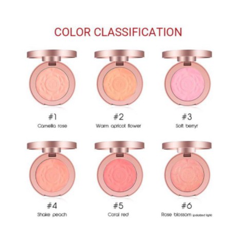 O.TWO.O Palet Blush On 6 Warna Natural Brush HK 9120