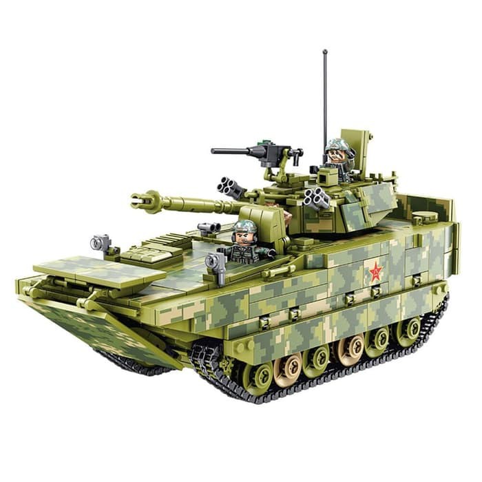 Brick Panlos 632007 Military Main Battle Tank ZDB-05 Chariot Lego Original Product