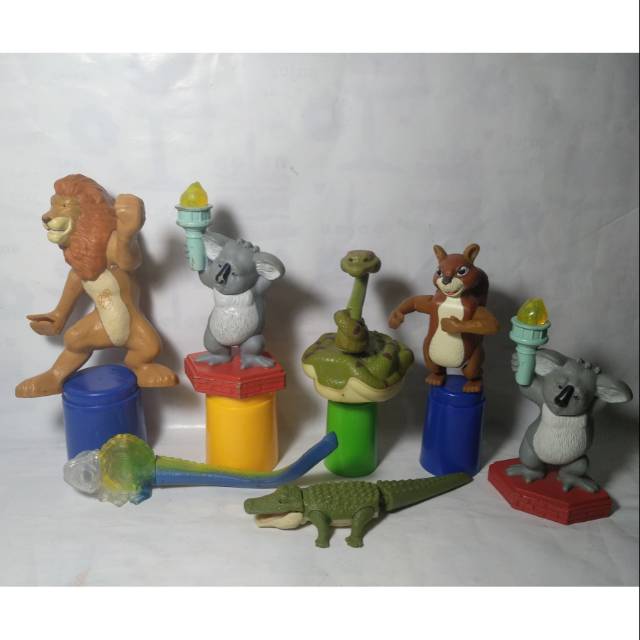 The Wild Happy Meal Mcdonald Safari Mcd Buaya Bunglon Koala Toys Crocodile Chameleon Iguana Mainan
