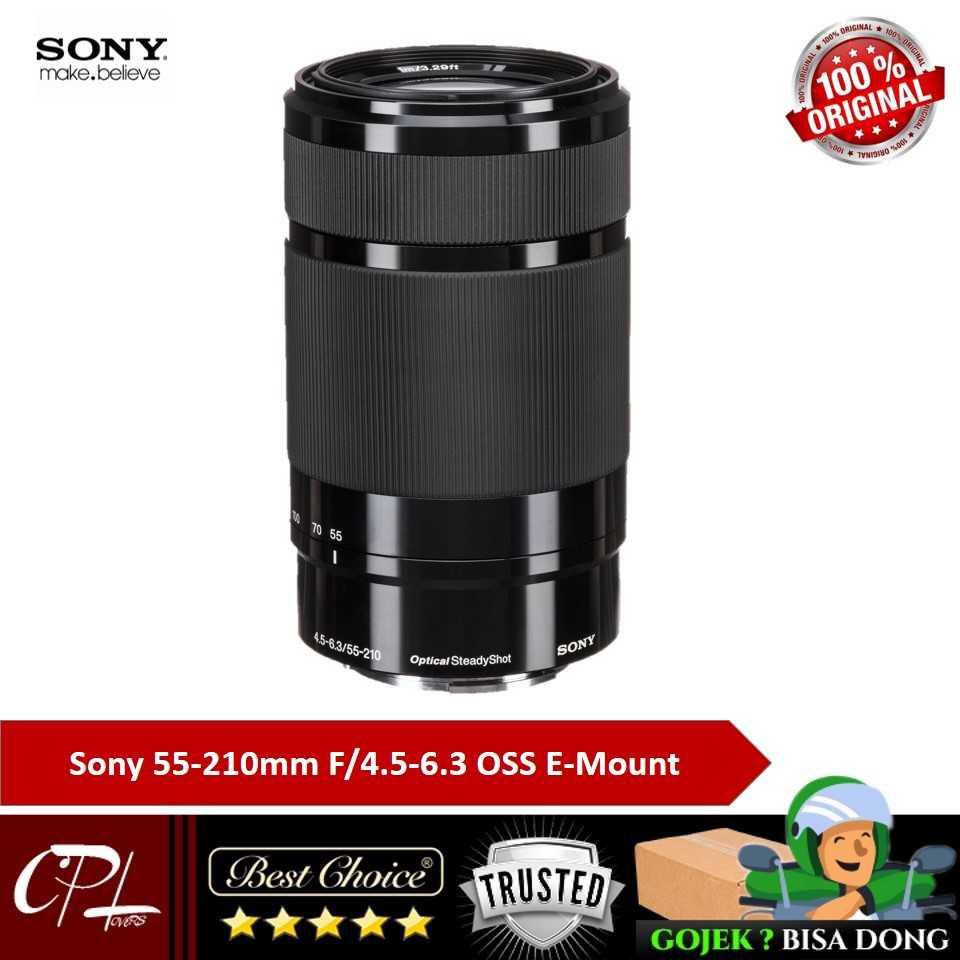 Lensa Sony 55-210mm F/4.5-6.3 OSS E-Mount - Lensa Tele [Hitam]
