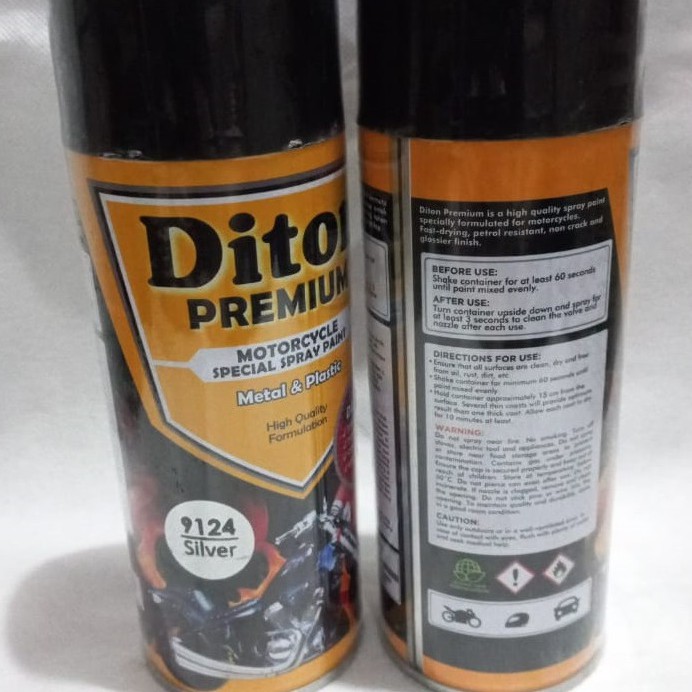 Pilok Pilox Cat Semprot DITON Premium 9124 Silver / Perak (400cc / 400ml)