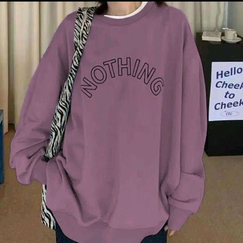 SWEATER WANITA - NOTHING OVERSIZE SWEATER - SWEATERSHIRT