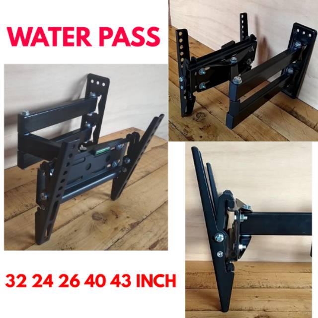 BRACKET TV 43 40 32 29 28 24 INCH SWIVEL 4 ARAH WATER PASS_New Model