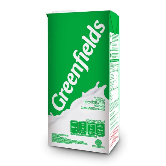 

GREENFIELDS LOW FAT UHT - WAJIB 1 LUSIN (12 PCS)