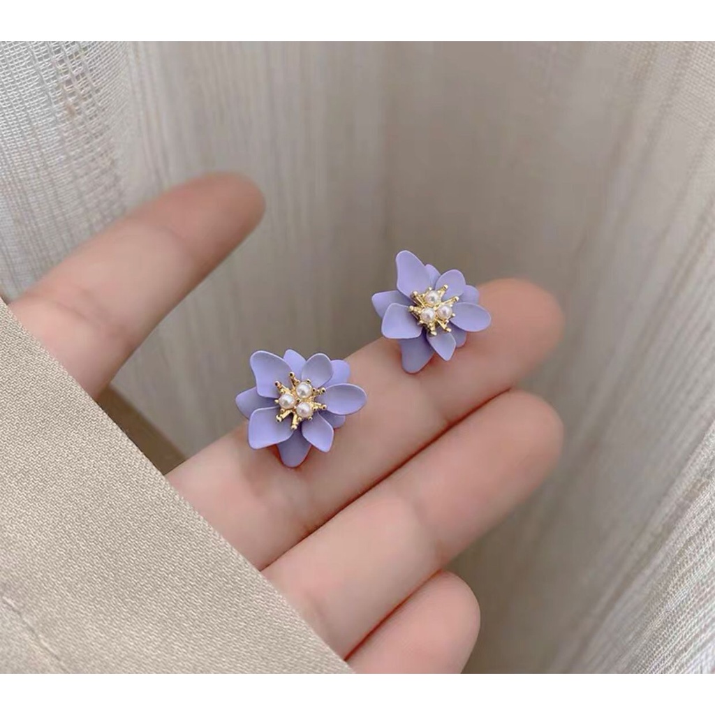 Paisley Purple Earrings/Anting Korea Ungu Paisley