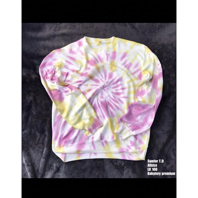 Sweater tie dye/Tie dye lengan panjang