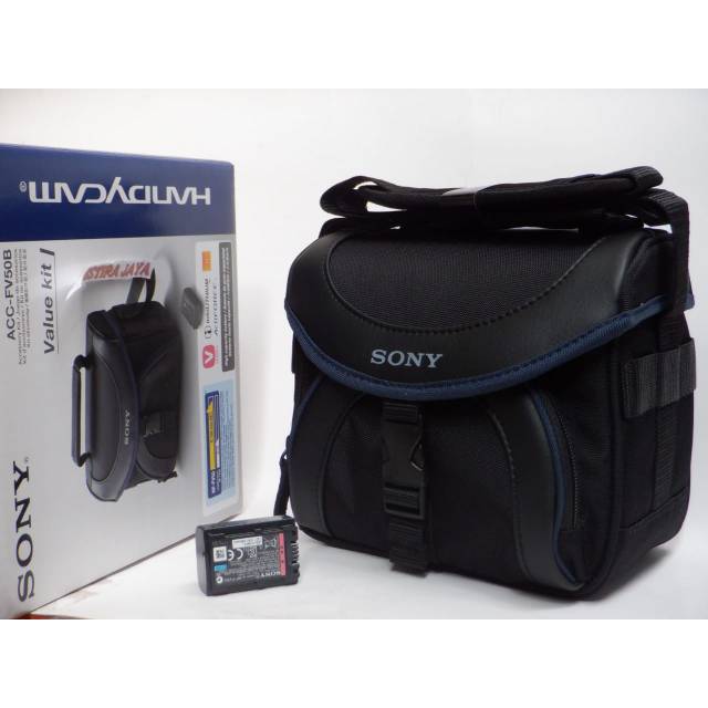 Sony Value Kit ACC-FV50B Tas Sony LCS-X21+ Batterai Sony NP-FV50 ORI