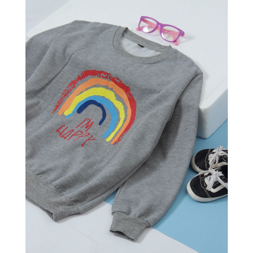 Promo Baju anak perempuan gambar PELANGI Sweater Fleece Anak Perempuan Umur 1 - 5 Tahun