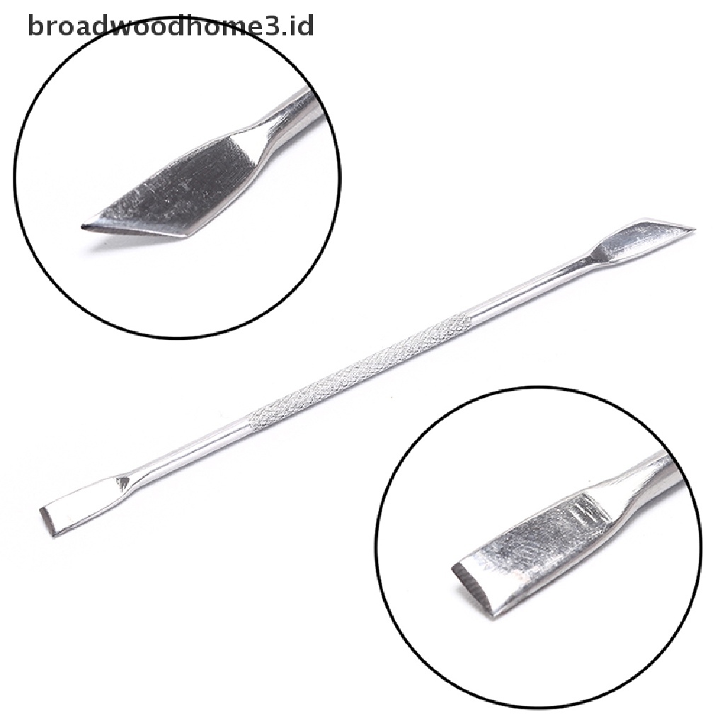 1pc Alat Pendorong Kutikula Dua Sisi Bahan Stainless Steel