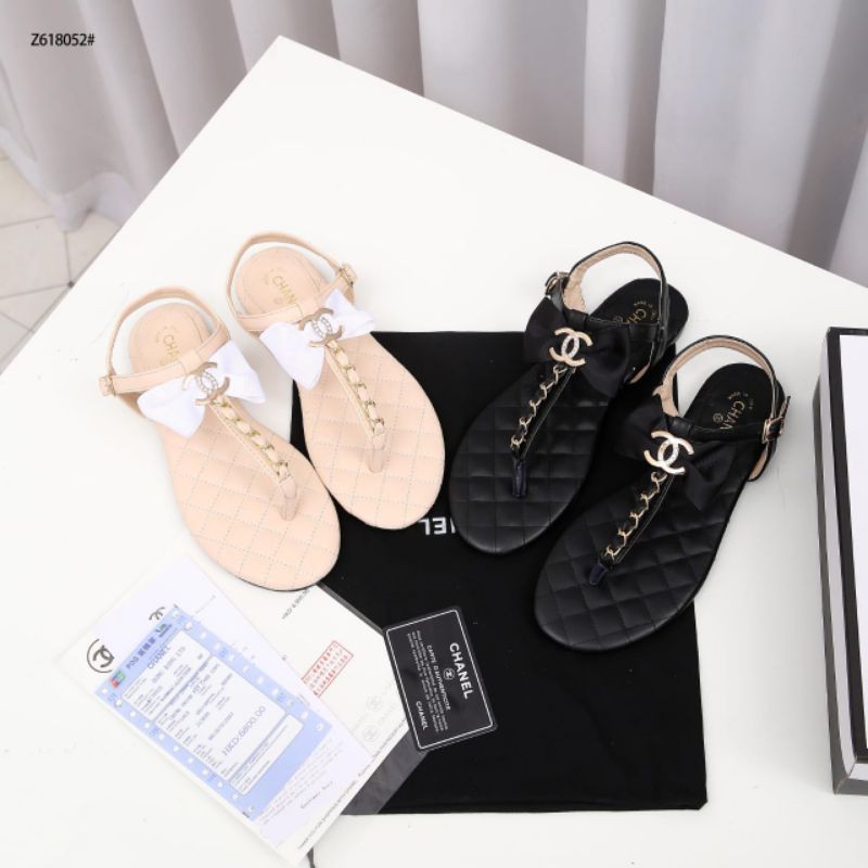 Chanel Logo Thong Slingback Sandals #Z618052#