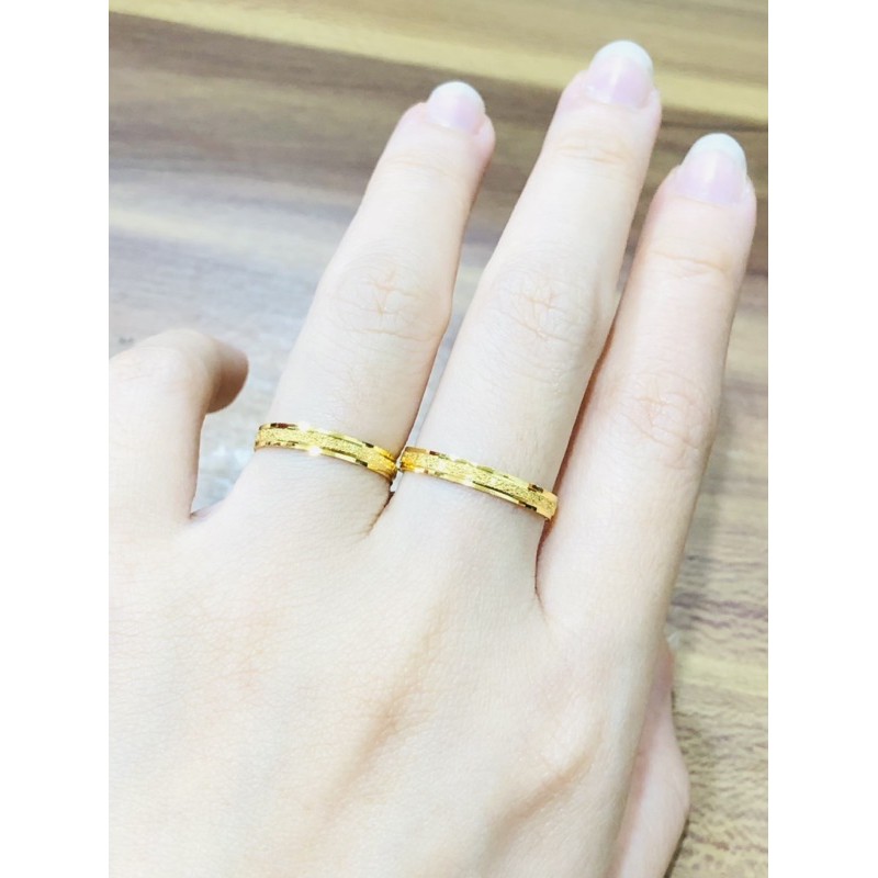 Cincin simply ring pasir emas asli kadar 375