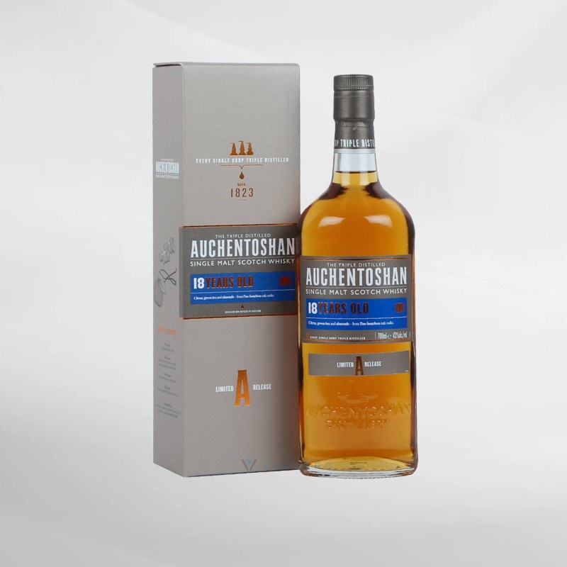 Auchentoshan 18 Years Old Single Malt Scotch Whisky 700 ml ( Original &amp; Resmi By Vinyard )