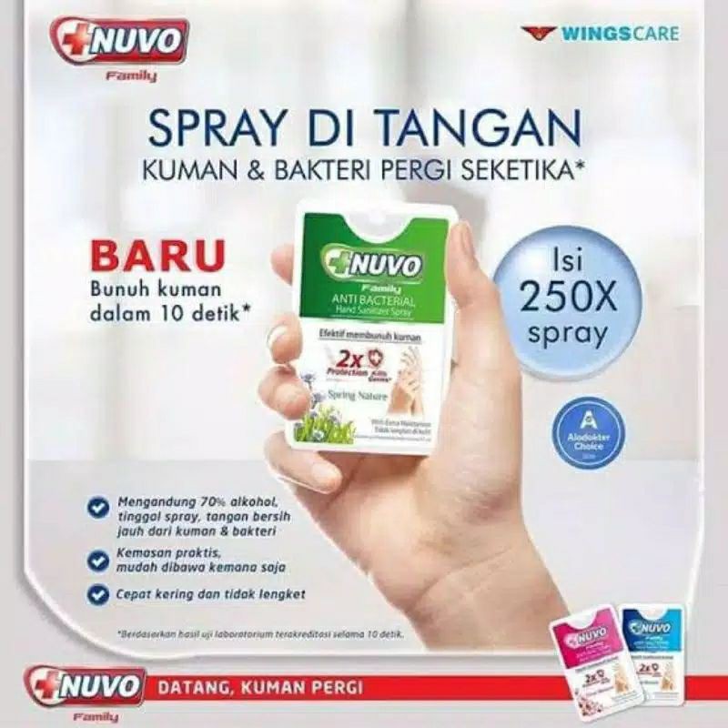 Pocket bag Hand sanitizer kantong saku celana 18ml Nuvo