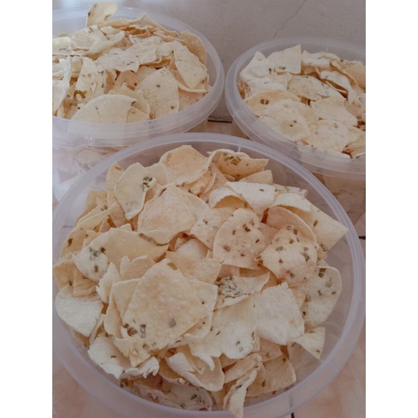 

KERUPUK OPAK Rasa Original Kemasan Large Khas Padang (Bukittinggi) Home Made