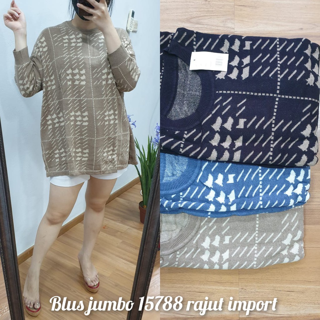 NEW...Blus Rajut Jumbo Import (15788)