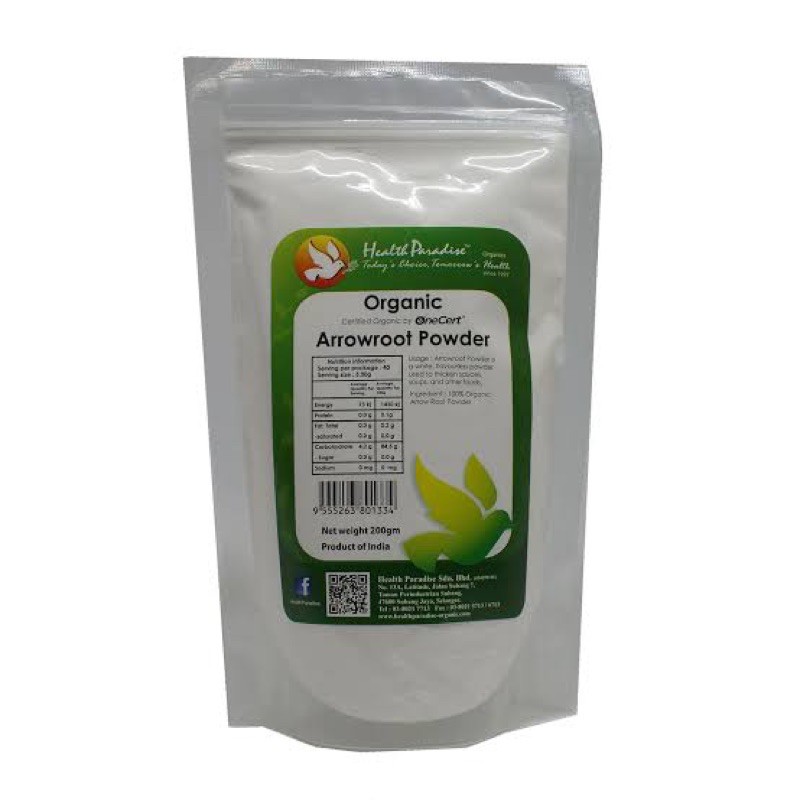 Health Paradise Organic Arrowroot Powder 200g