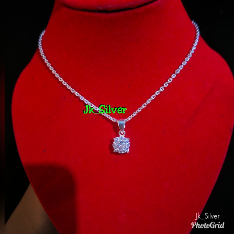 Kalung + Liontin Mata Perak 925