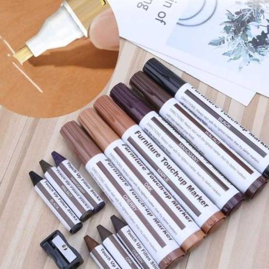 

Yongli Set Spidol Pewarna Kayu Wood Repair Sticks Marker 6Pcs - Yl228
