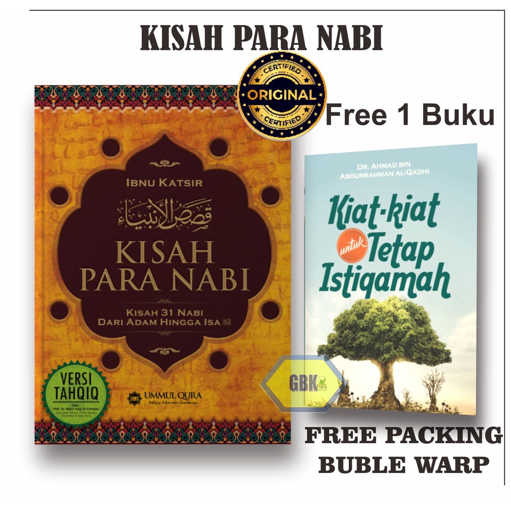 Kisah Para Nabi ORIGINAL Ummul Qura (Free 1 Buku Kiat-kiat untuk tetap istiqomah)