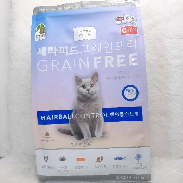 Grain free therafeed hairball control 2kg freshpack