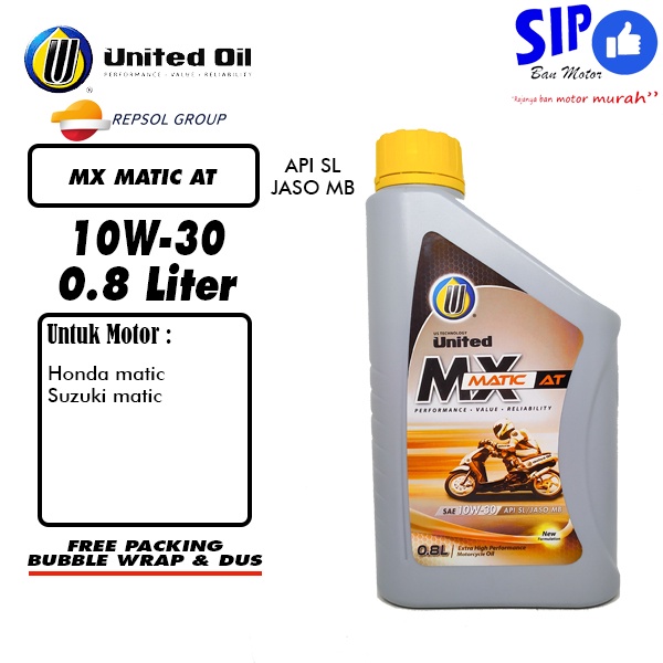 United Oil MX Matic 10W30 0.8L - OLI MOTOR MATIC