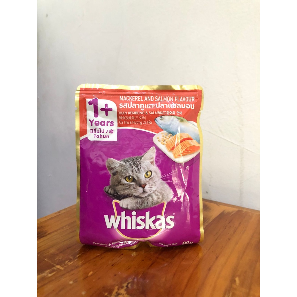 WHISKAS POUCH MAKANAN BASAH KITTEN/ADULT ALL VARIAN 80GR