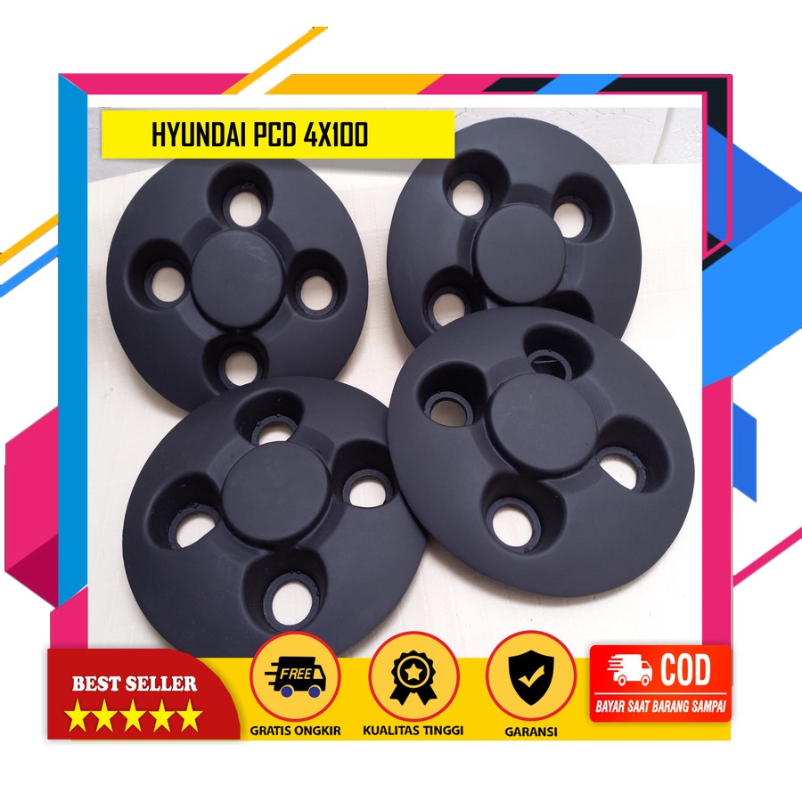 Hyundia Dop Velg Kaleng 4x100 1 Set Isi 4 PCS Hight Qualiti Toyota Yaris, Mazda2, Honda Jazz, Suzuki