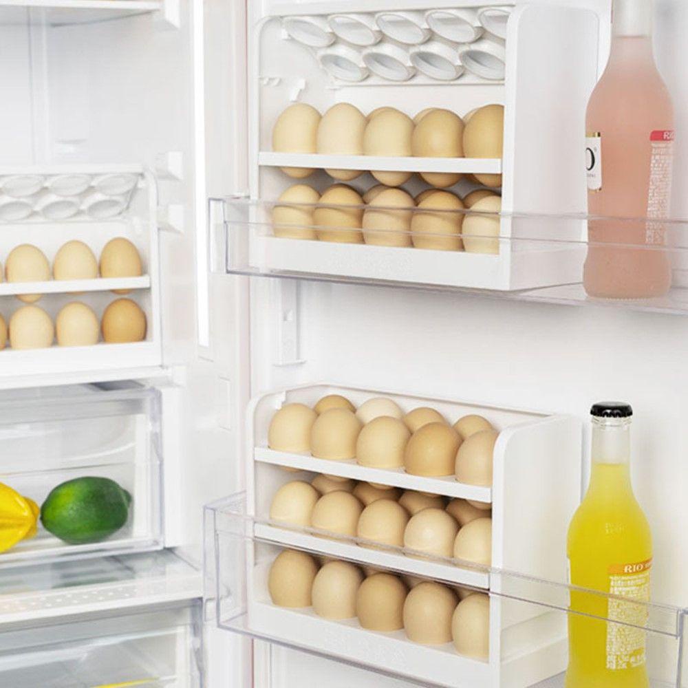 Solighter Egg Storage Box Organizer Dapur Rak Kulkas Organizer