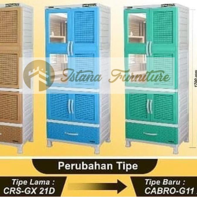 Jne Promo+Bonus Kunci Lemari Plastik / Lemari Baju Gantung Rotan +Laci Larissastore77