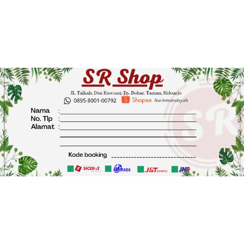

stiker label pengiriman custom