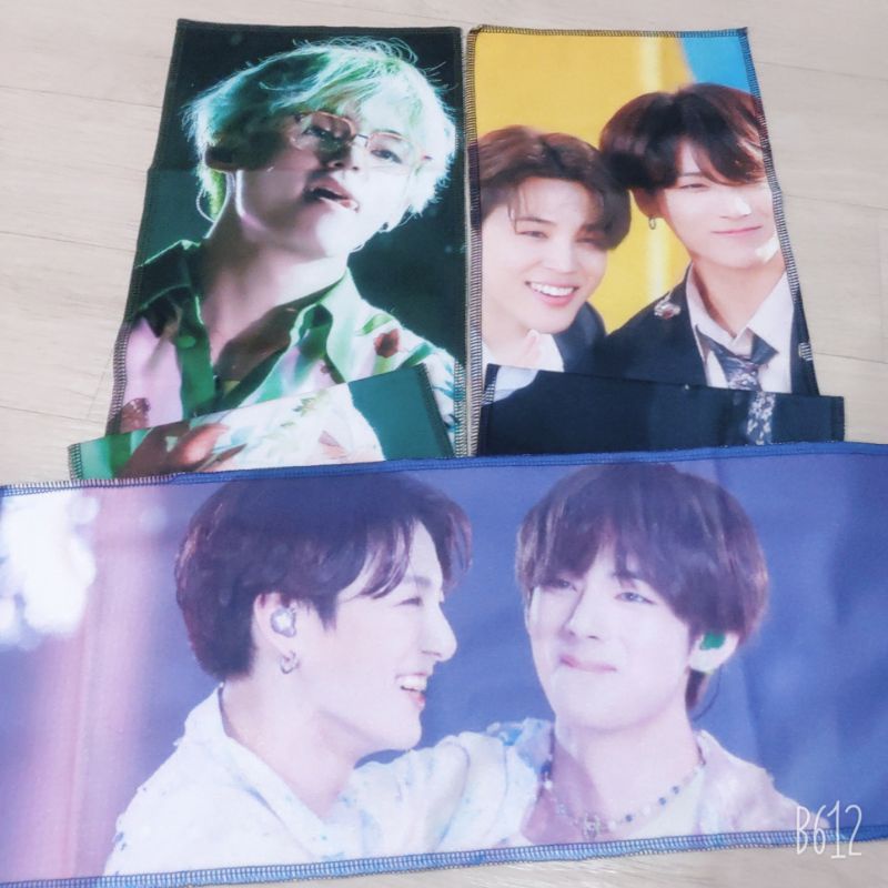 Ready Stock BTS Slogan Handbanner Kain V Taekook Jikook Kpop Fanmade