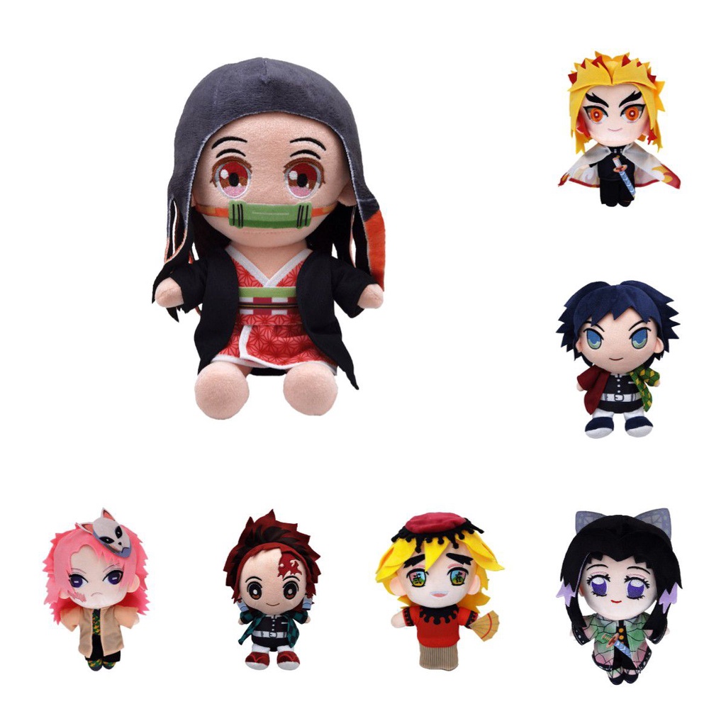 Anime 7.8in Demon Slayer Kimetsu No Yaiba Boneka Plush Lembut Boneka Hadiah Mainan Anak