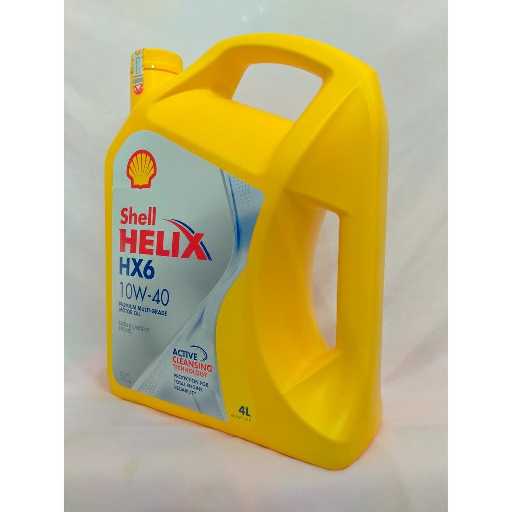 OLI MESIN MOBIL BENSIN/DIESEL HX6 SAE 10W-40 4 LITER SHELL HELIX