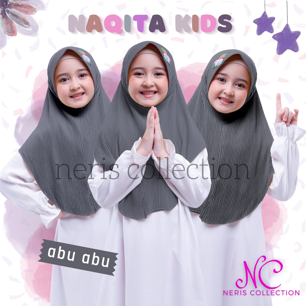jilbab anak instan naqita kids hijab anak strawberry khimar anak bergo anak jilbab anak plisket stro