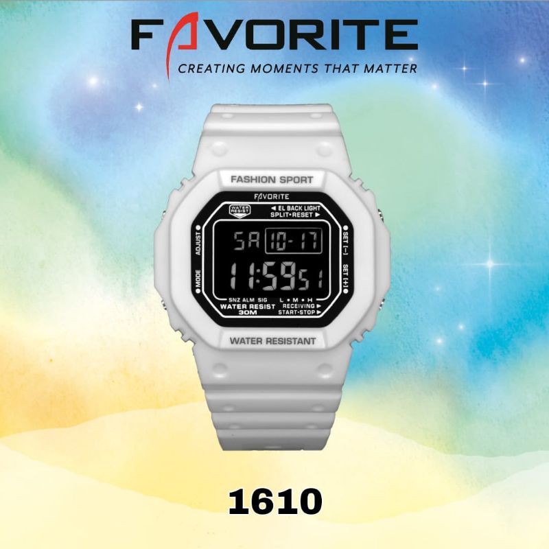 Jam Tangan Wanita Digital Favorite Original 1610 Tahan Air