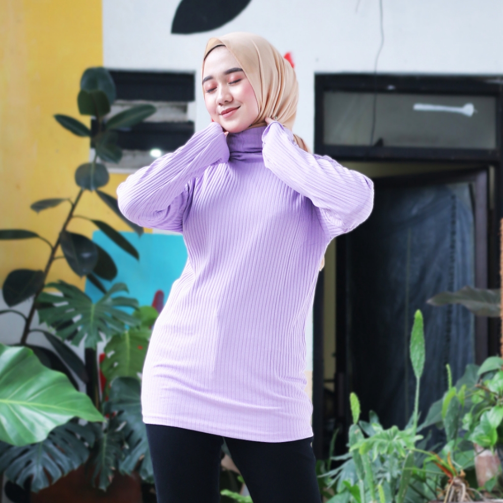 TURTLE NECK / INNER MANSET DALAMAN BAHAN WAFER RIB / Z&amp;K By Fanissa Hijab